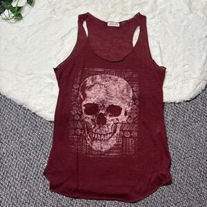Ardene Red Skull Graphic Women's Tank Top